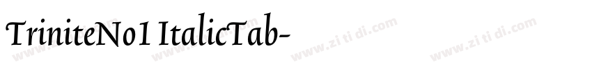 TriniteNo1 ItalicTab字体转换 TriniteNo1 ItalicTab字体转换